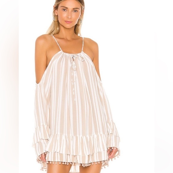 Lovers + Friends Tropical Oasis Cover Up Dress Beige and White
Size Small - Picture 3 of 6